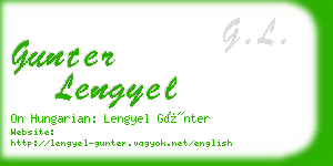 gunter lengyel business card